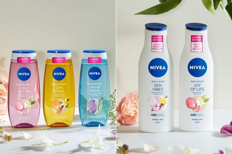 Nivea sprchové gély a telové mlieka