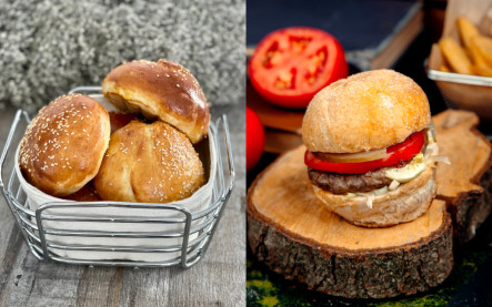 domáce žemle na burger