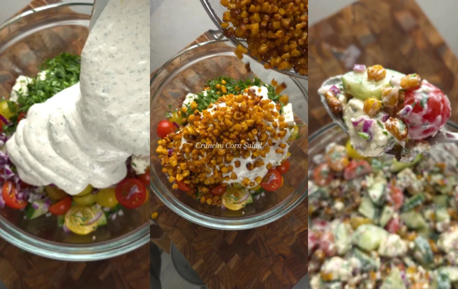 šalát s chrumkavou kukuricou