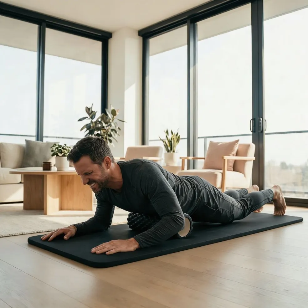 myofasciálne uvoľnenie na podložke s valcom