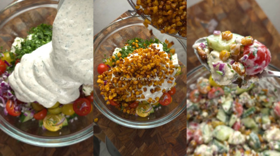 Recept: Chrumkavý kukuricový šalát so sviežou jogurtovo-kôprovou zálievkou
