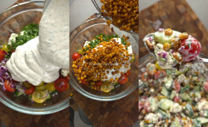 Recept: Chrumkavý kukuricový šalát so sviežou jogurtovo-kôprovou zálievkou